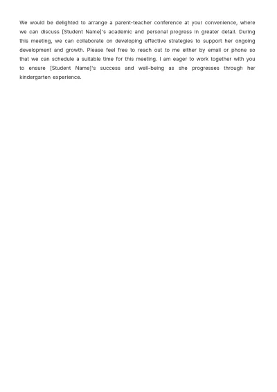Free Kindergarten Report Template to Edit Online