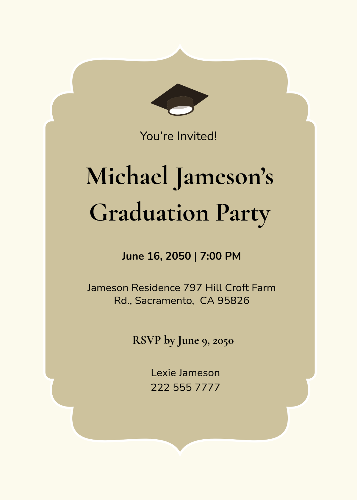 DIY Graduation Invitation Template - Edit Online & Download