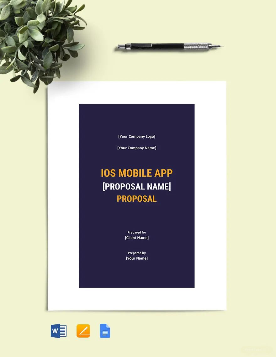 IOS Mobile App Proposal Template