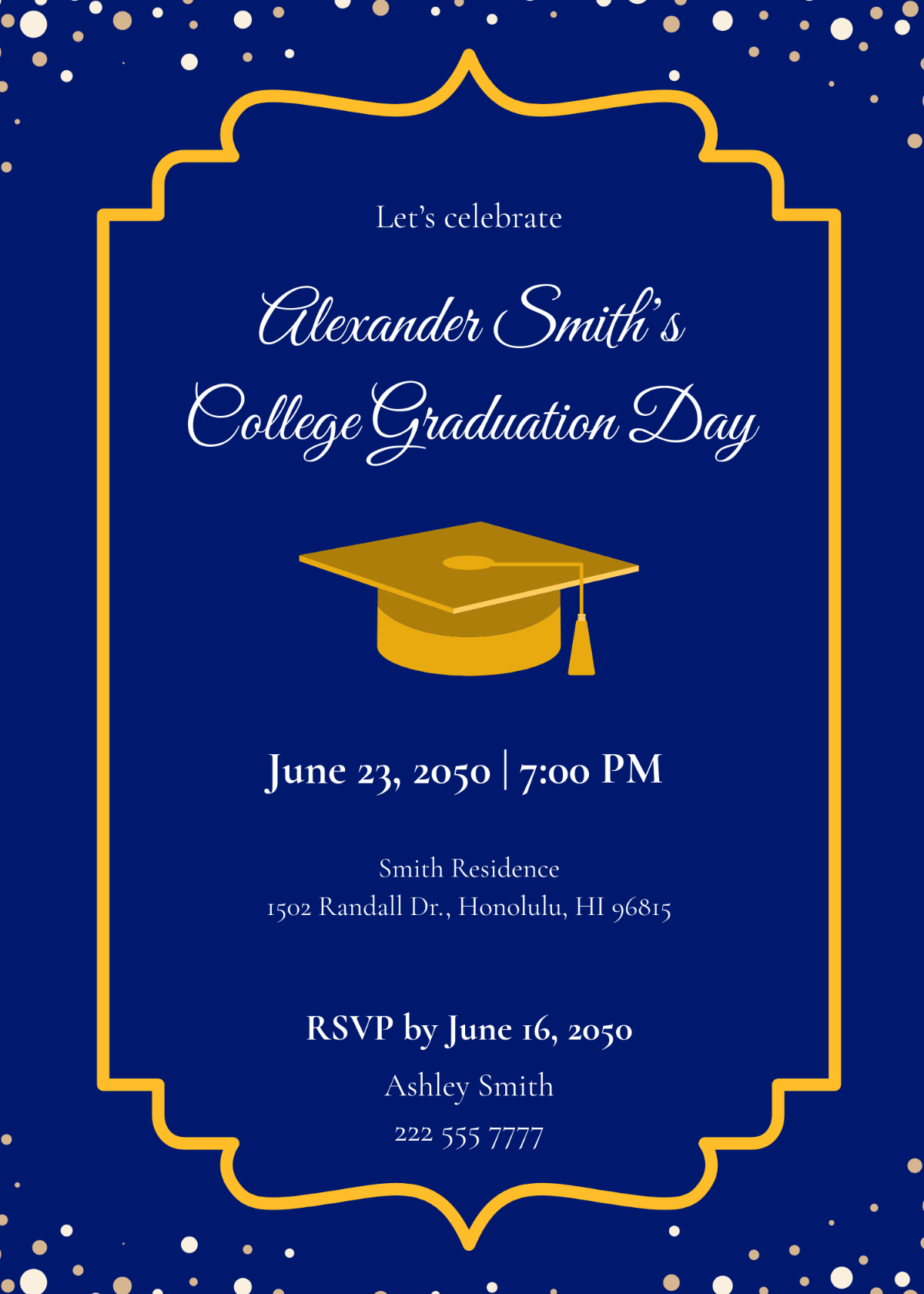 Creative Graduation Invitation Template - Edit Online & Download