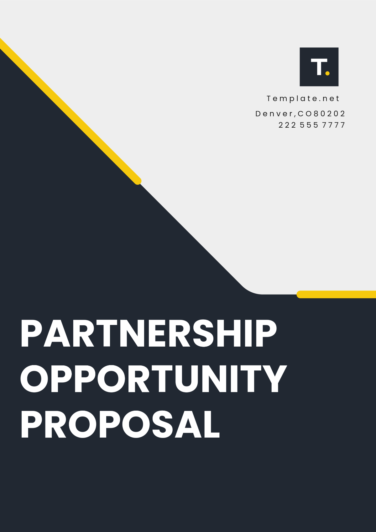 Partnership Opportunity Proposal Template - Edit Online & Download