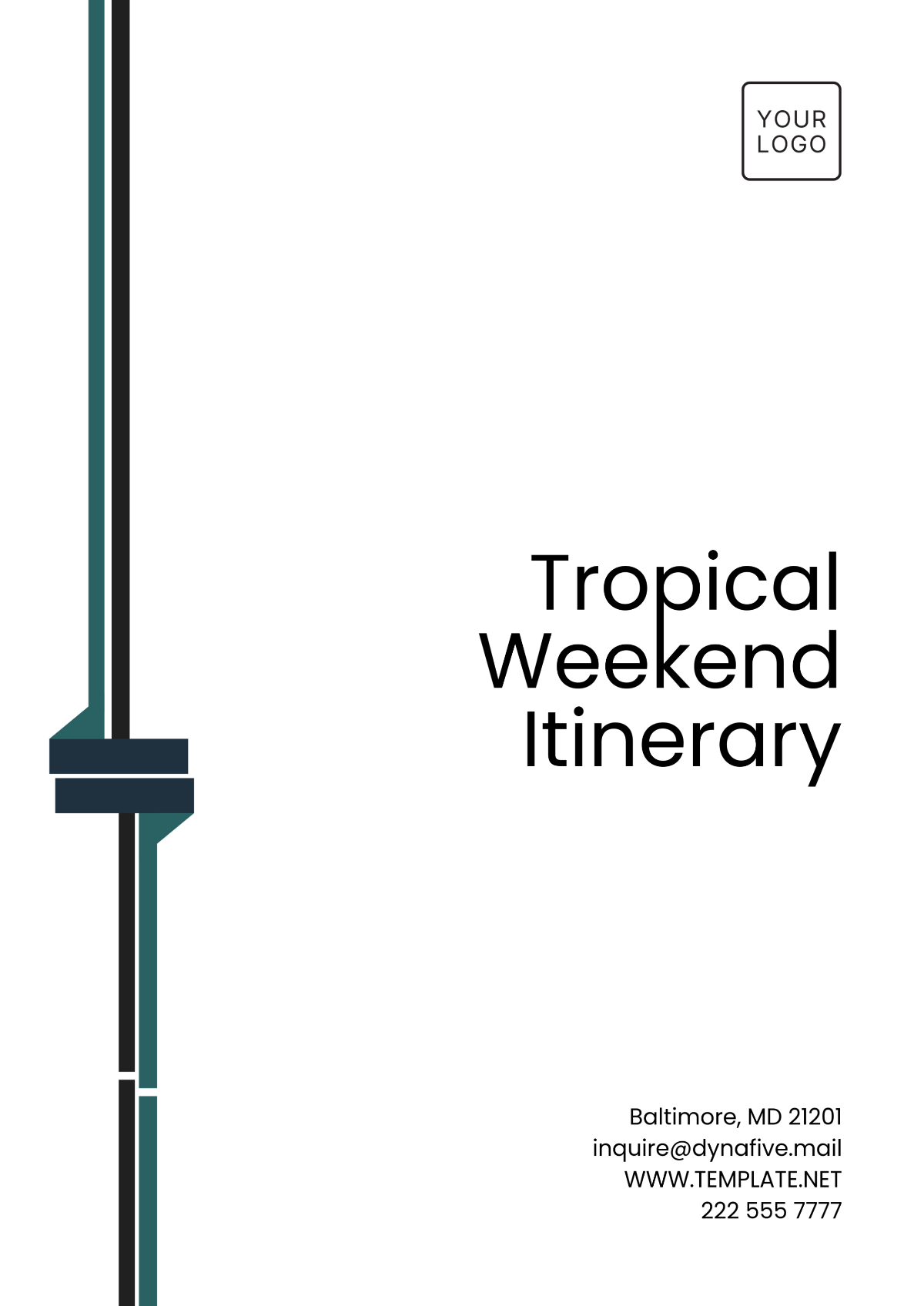 Tropical Weekend Itinerary Template