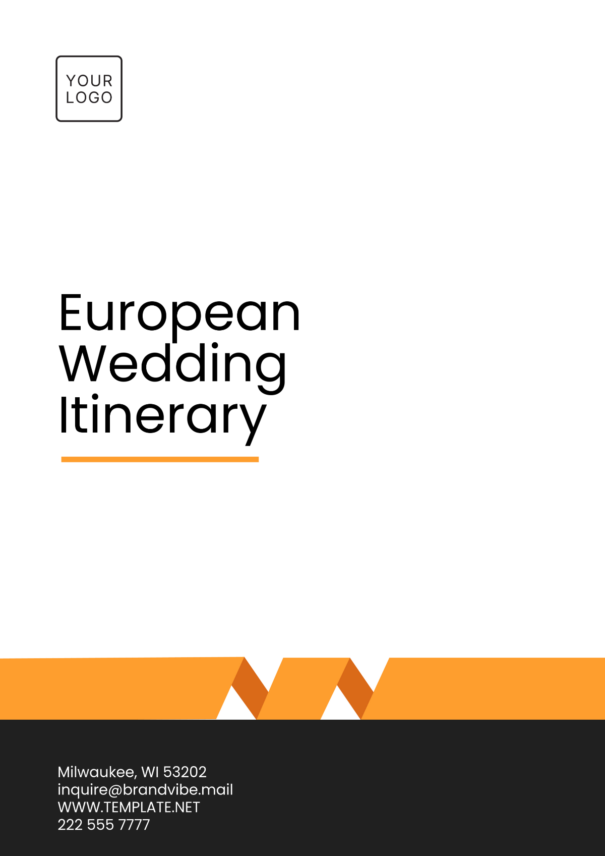 European Wedding Itinerary Template - Edit Online & Download