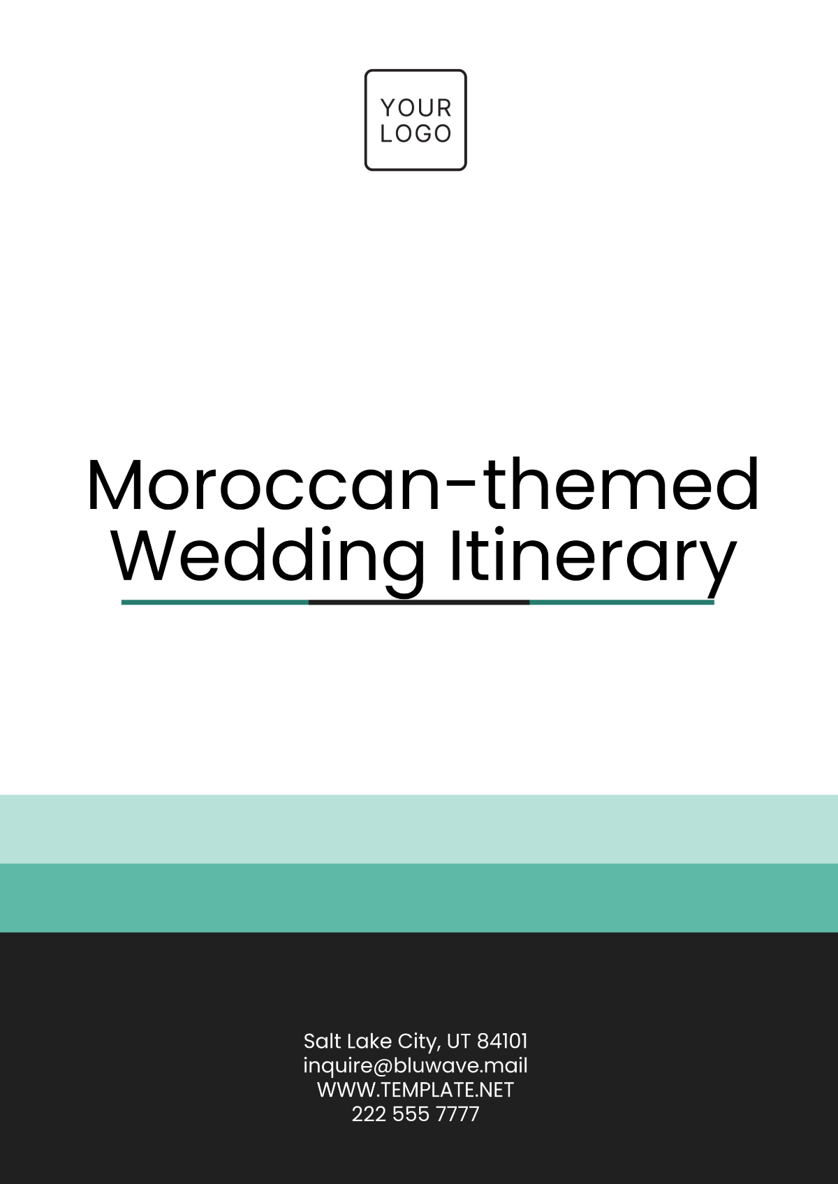 Moroccan-themed Wedding Itinerary Template - Edit Online & Download