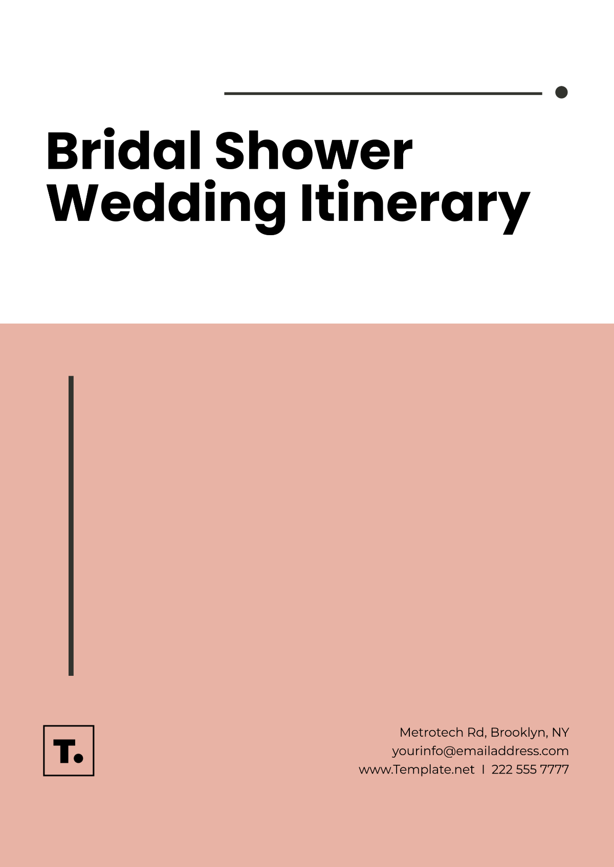 Bridal Shower Wedding Itinerary Template - Edit Online & Download