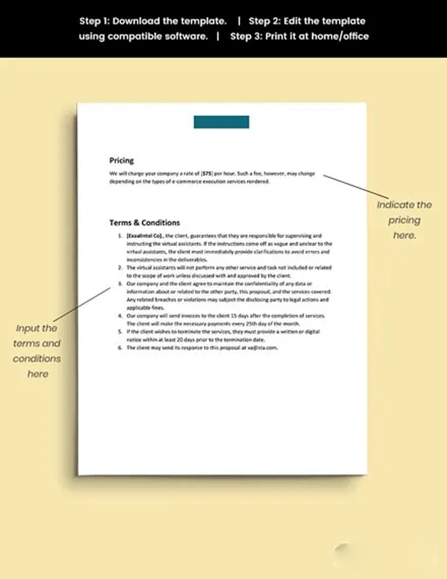 Virtual Assistant Proposal Template