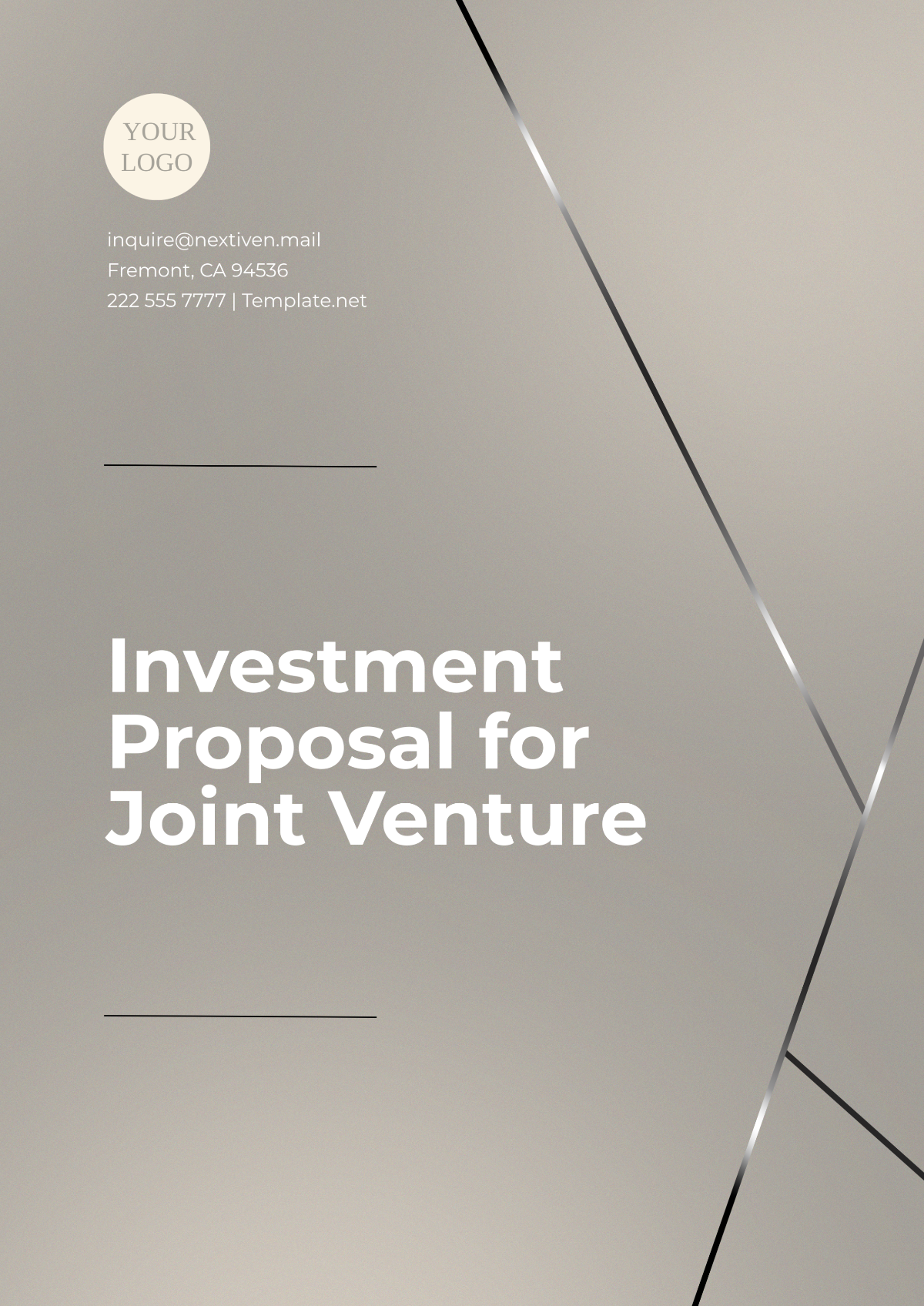 Investment Proposal for Joint Venture Template - Edit Online & Download