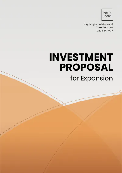 Free Investment Proposal for Expansion Template to Edit Online