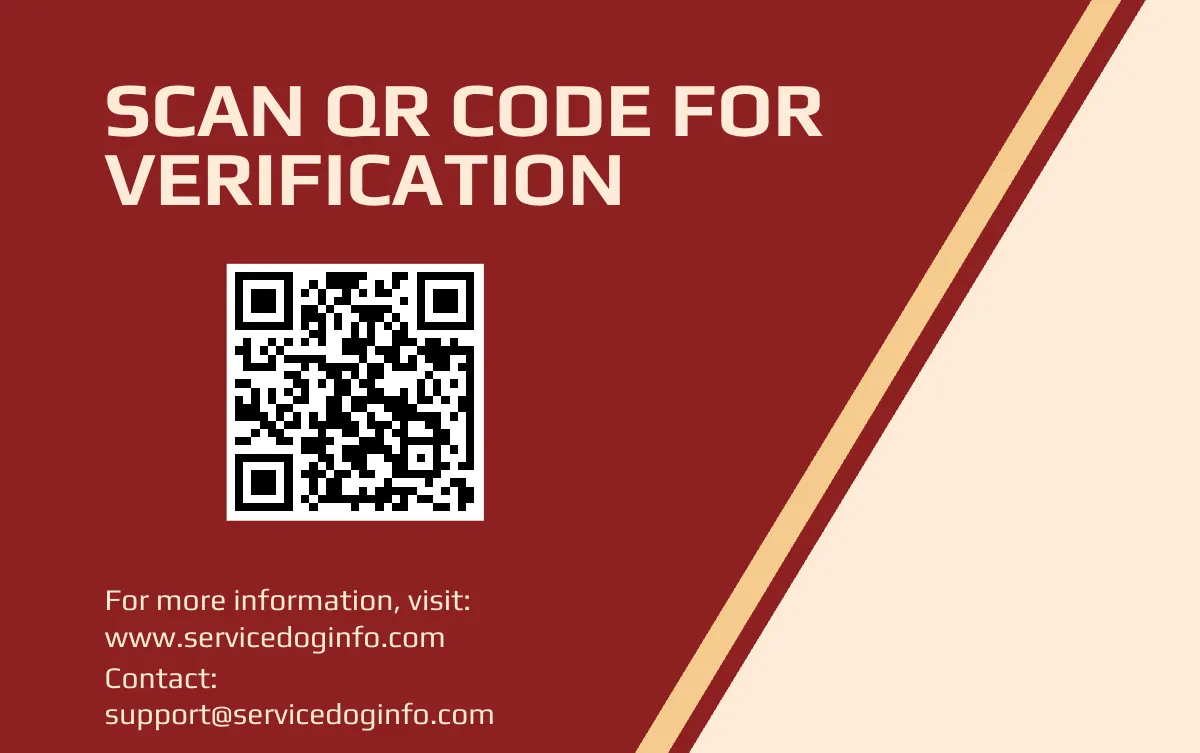 Free Service Dog ID Card with QR Code Template to Edit Online