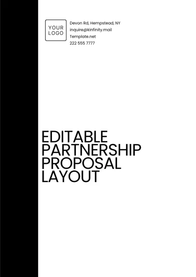 Free Editable Partnership Proposal Layout Template to Edit Online
