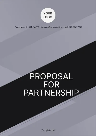Free Proposal for Partnership Template to Edit Online