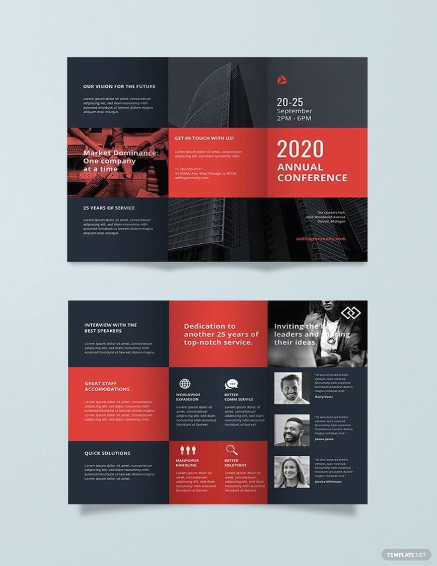 Conference Brochure Template Free Download Printable Templates