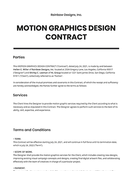 fashion design contract template