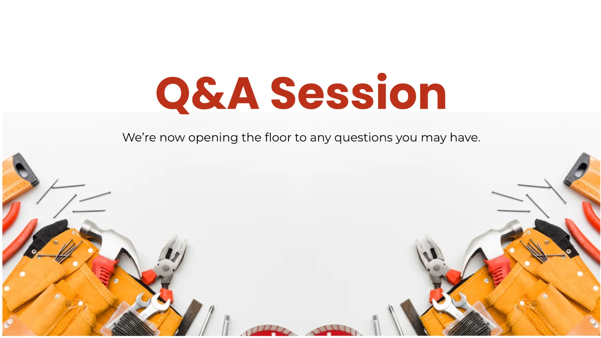 Free Handyman Service Presentation Template to Edit Online