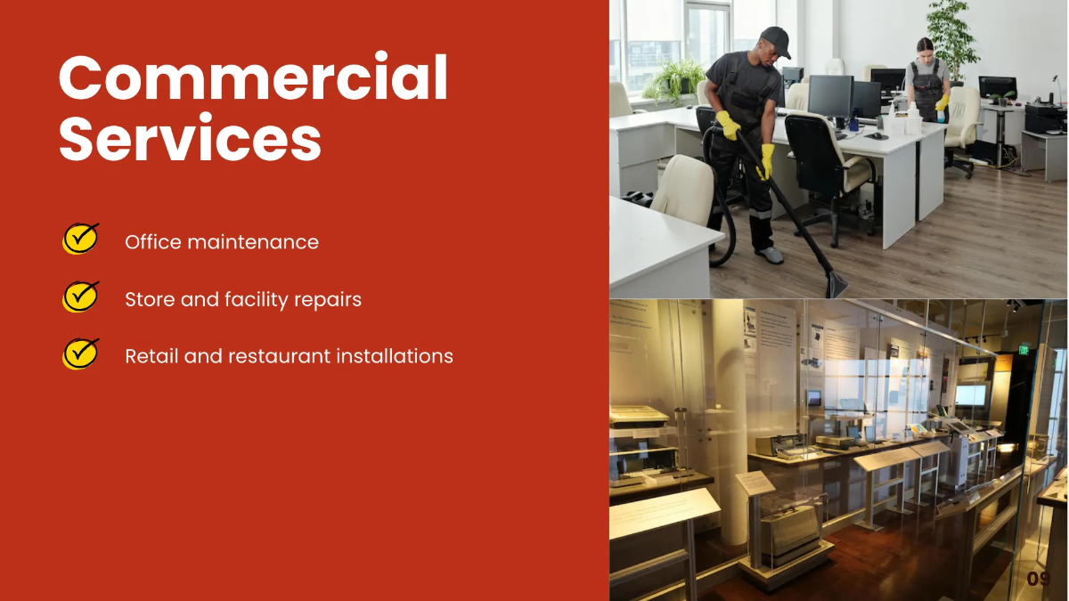 Free Handyman Service Presentation Template to Edit Online