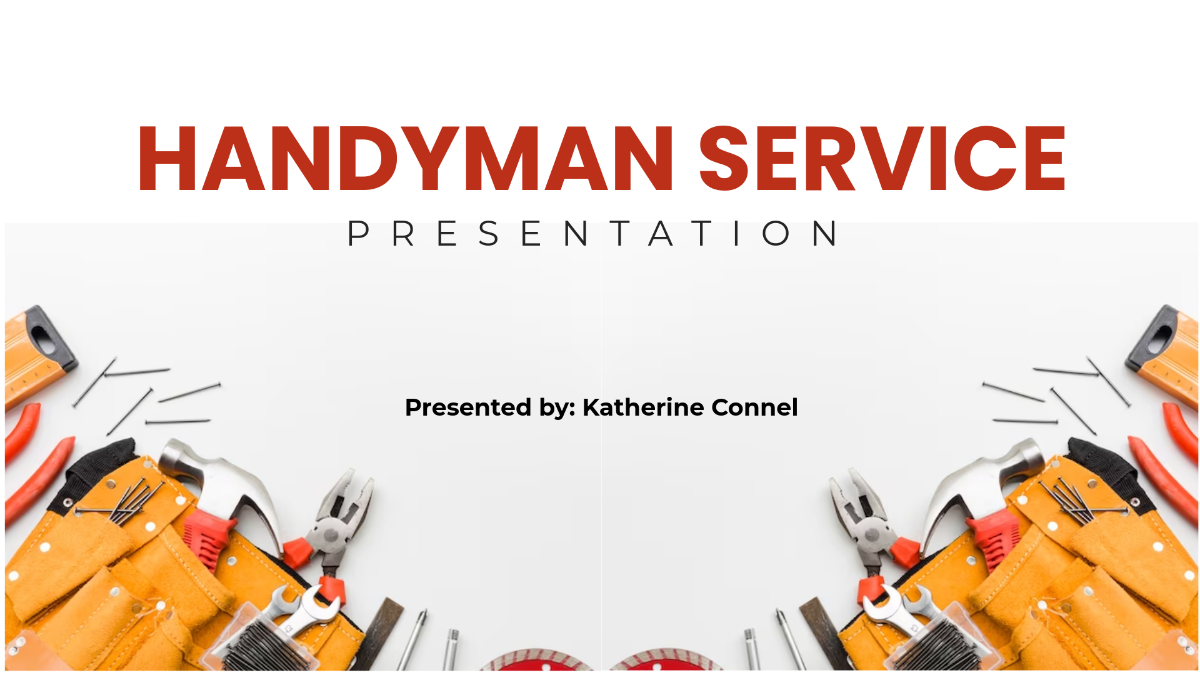 Handyman Service Presentation Template - Edit Online & Download