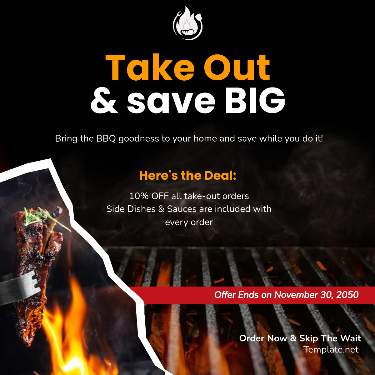 BBQ Social Media Post Template