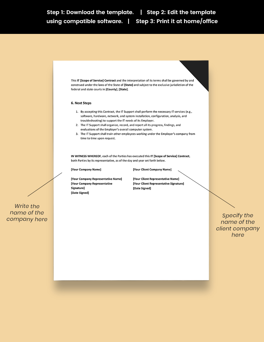 IT Support Contract Template