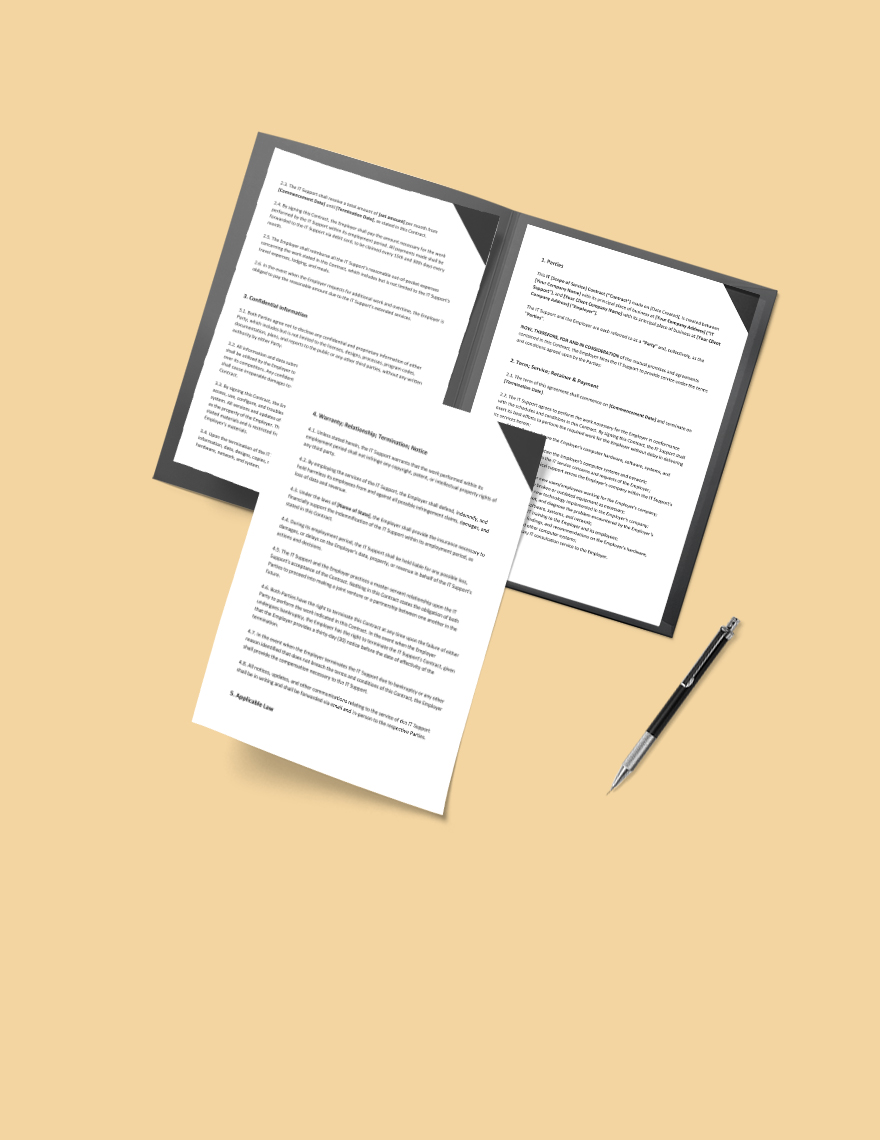 IT Support Contract Template