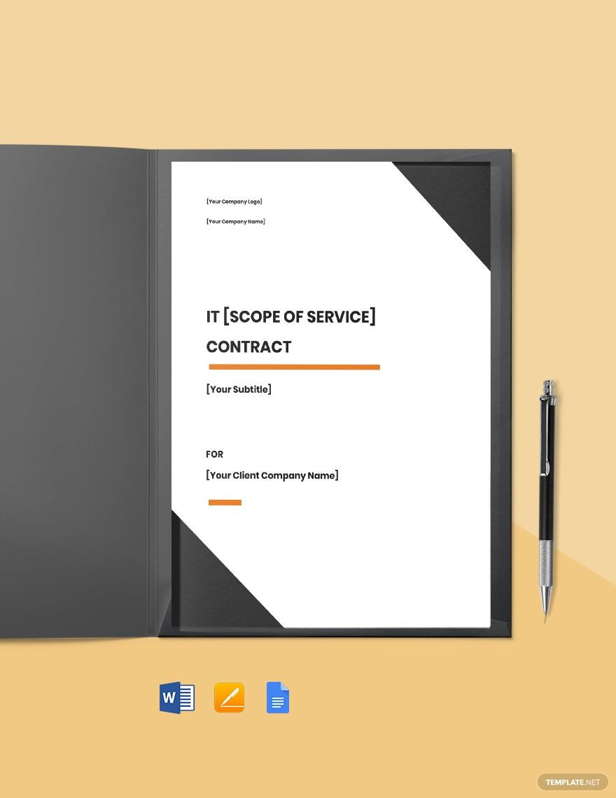 Free IT Support Contract Template