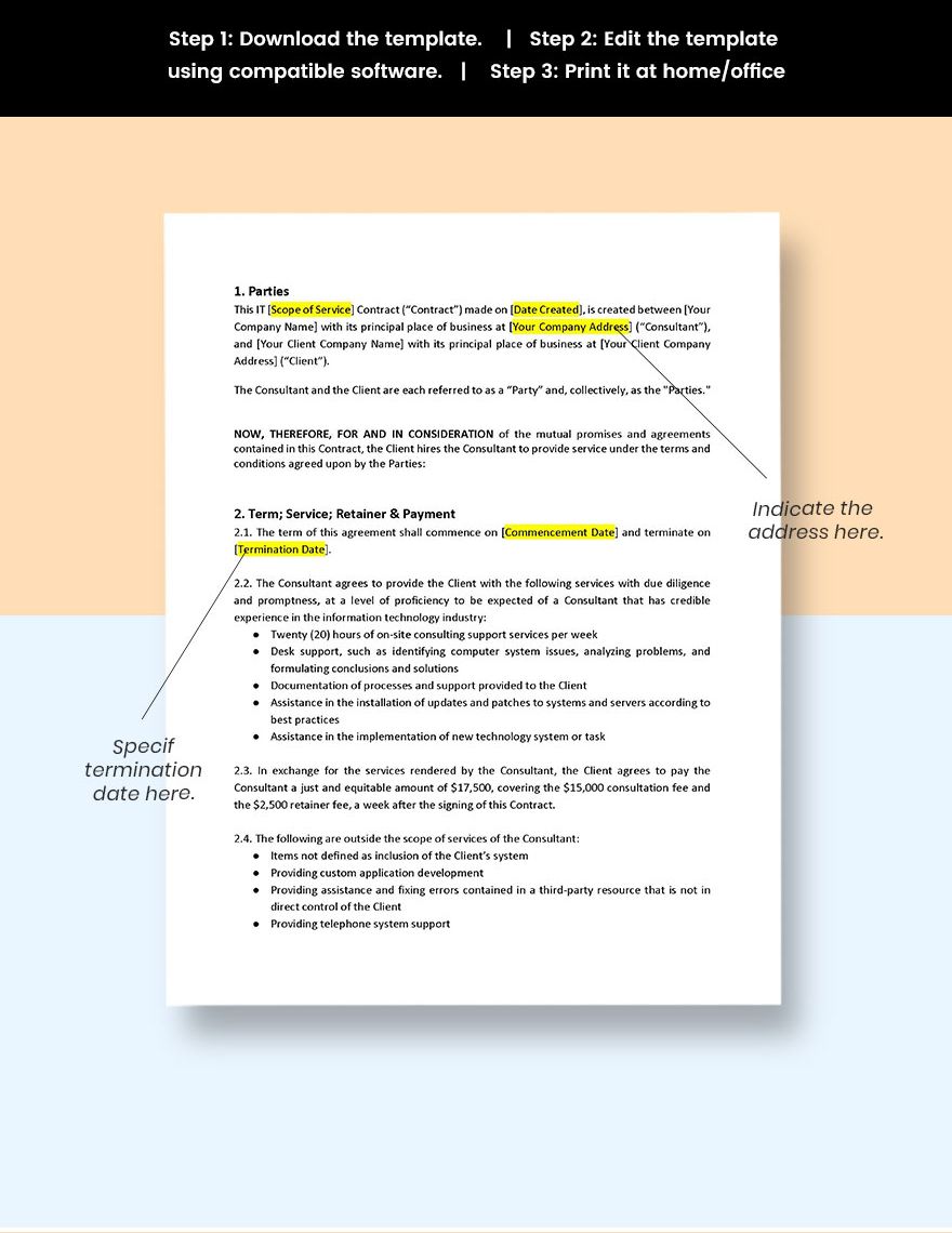 Technology Consulting Contract Template