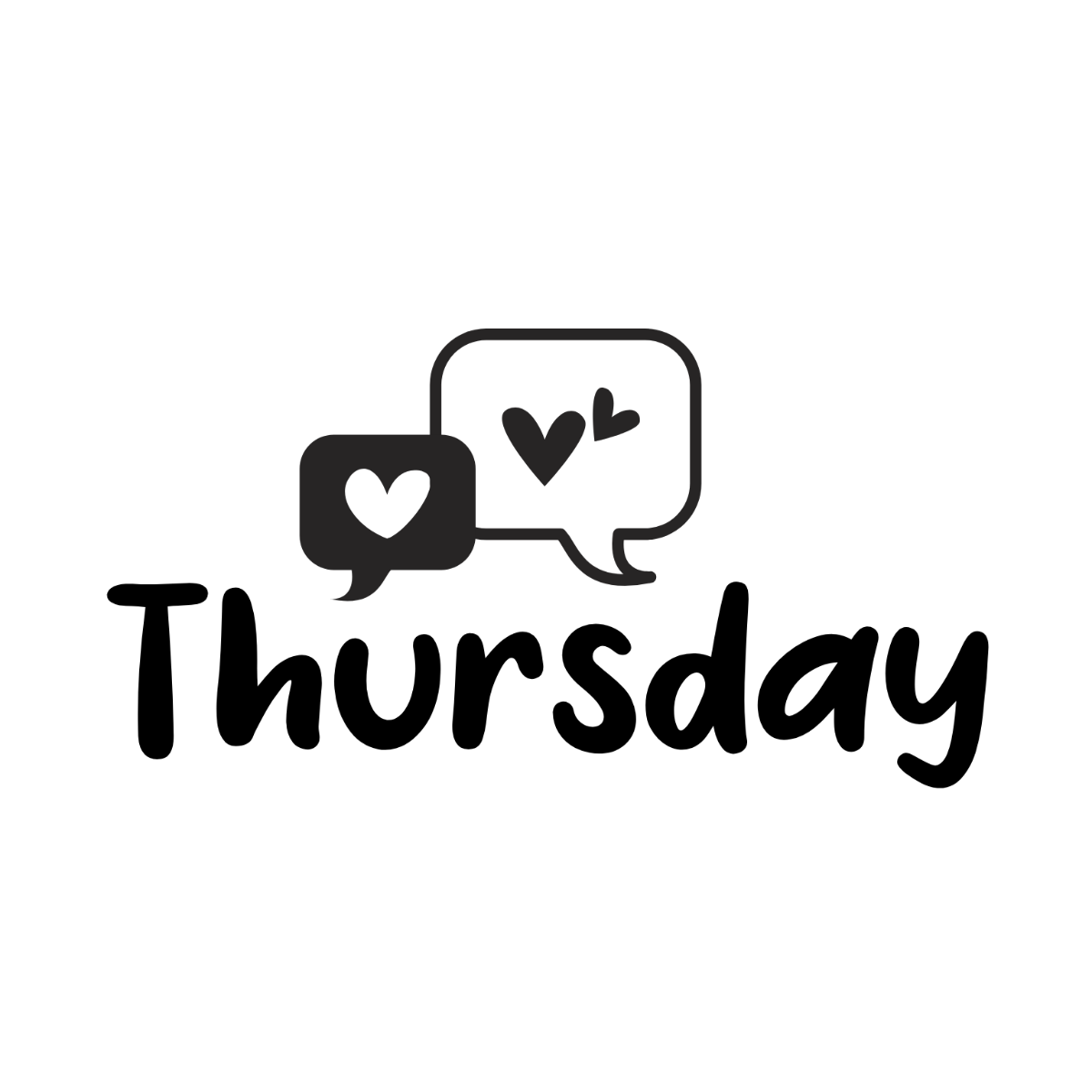 Black and White Thursday Clipart