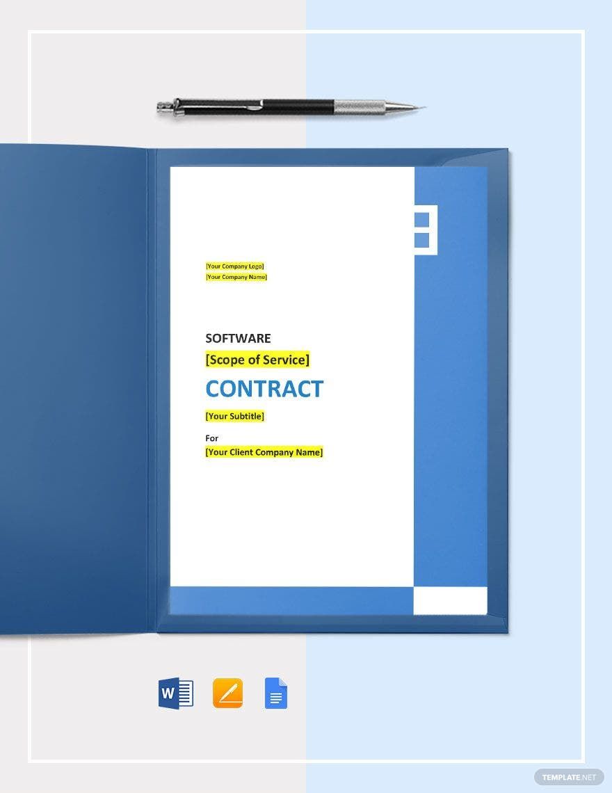SaaS Software Contract Template