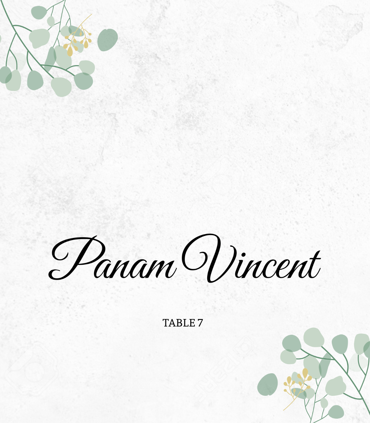 Creative Botanical Place Card Template - Edit Online & Download