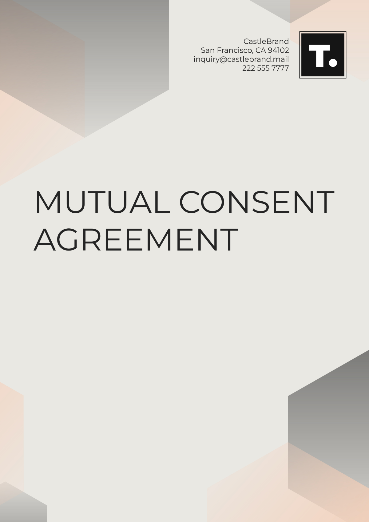 Mutual Consent Agreement Template | Template.net