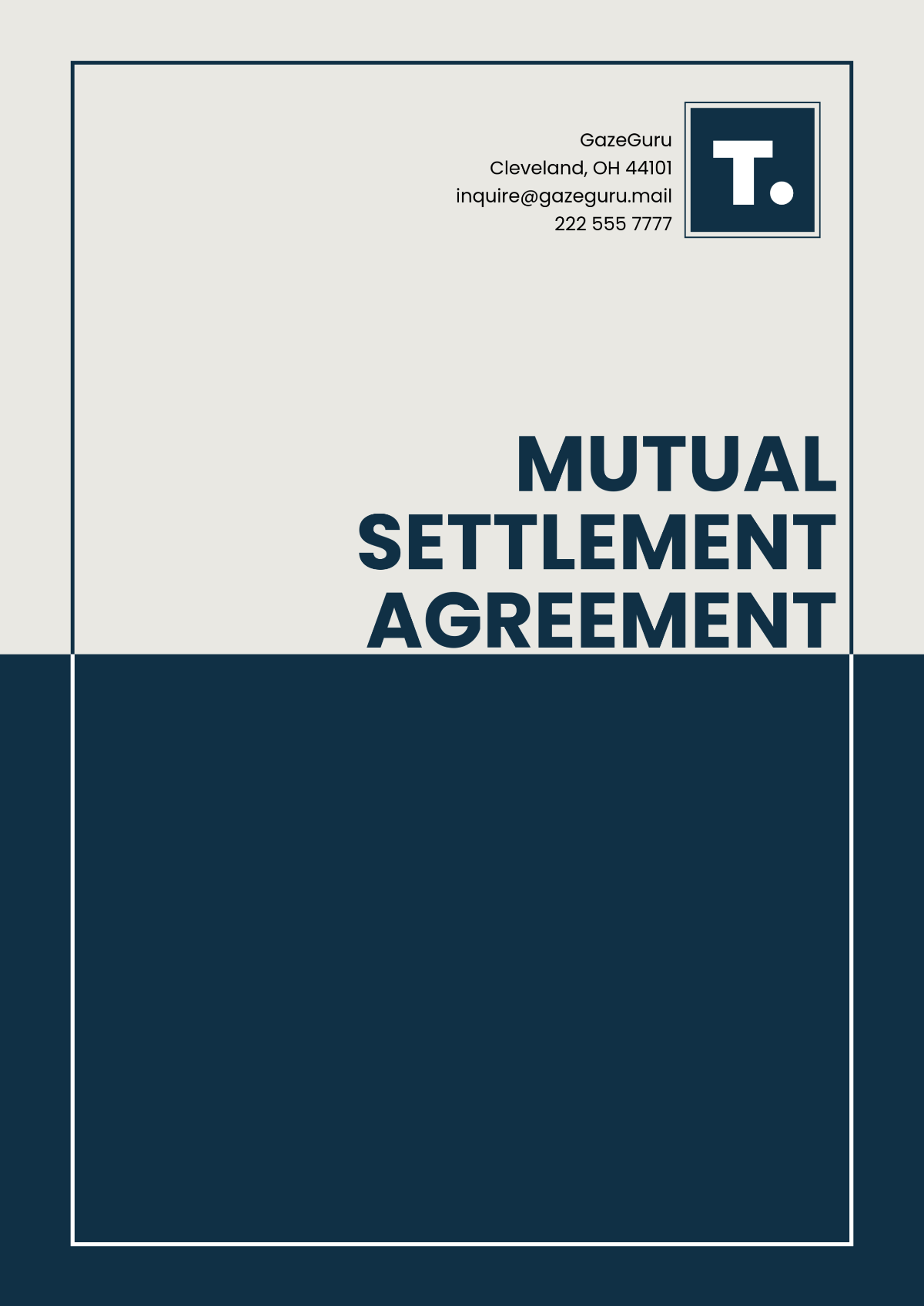 Mutual Settlement Agreement Template - Edit Online & Download