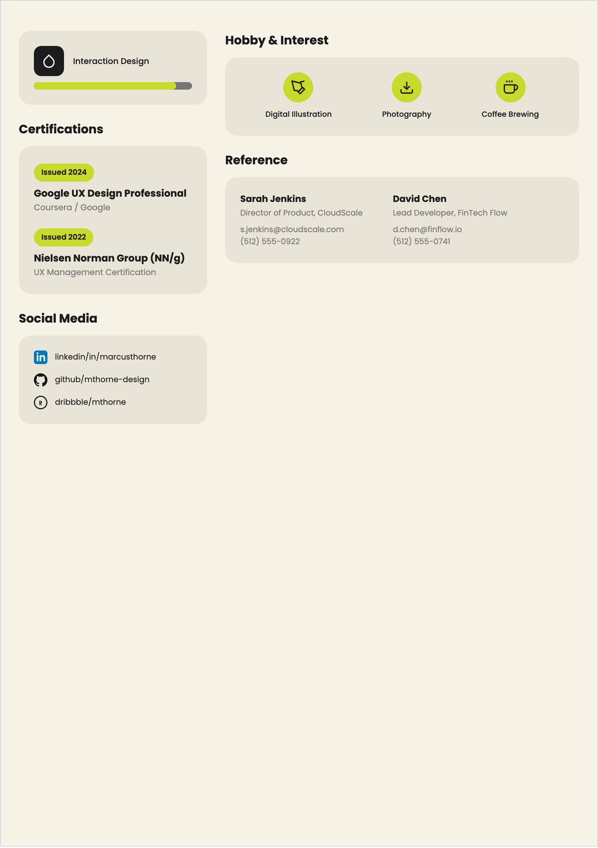 Free UX Designer ATS Resume Template, AI Resume Builder