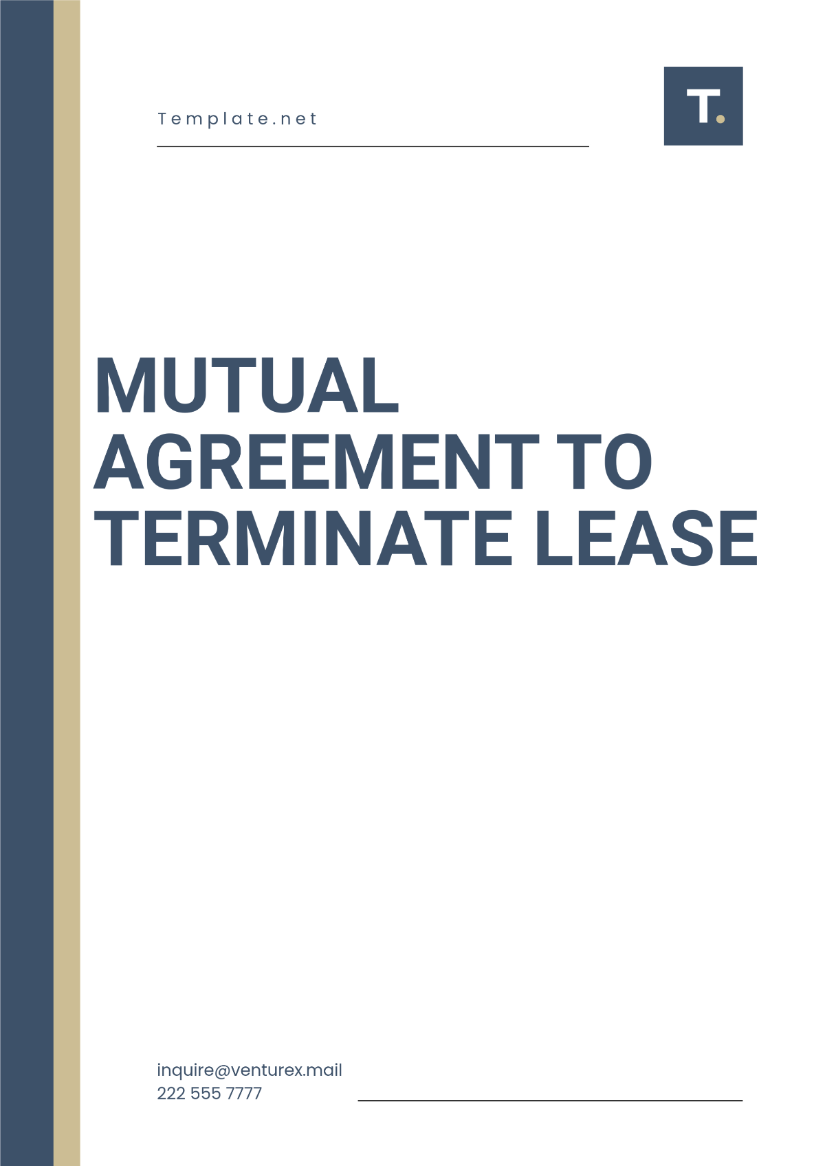 Mutual Agreement to Terminate Lease Template - Edit Online & Download