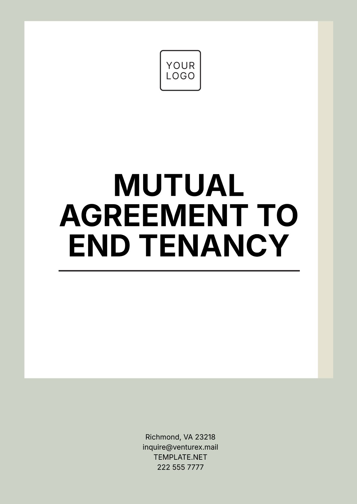 Mutual Agreement to End Tenancy Template - Edit Online & Download