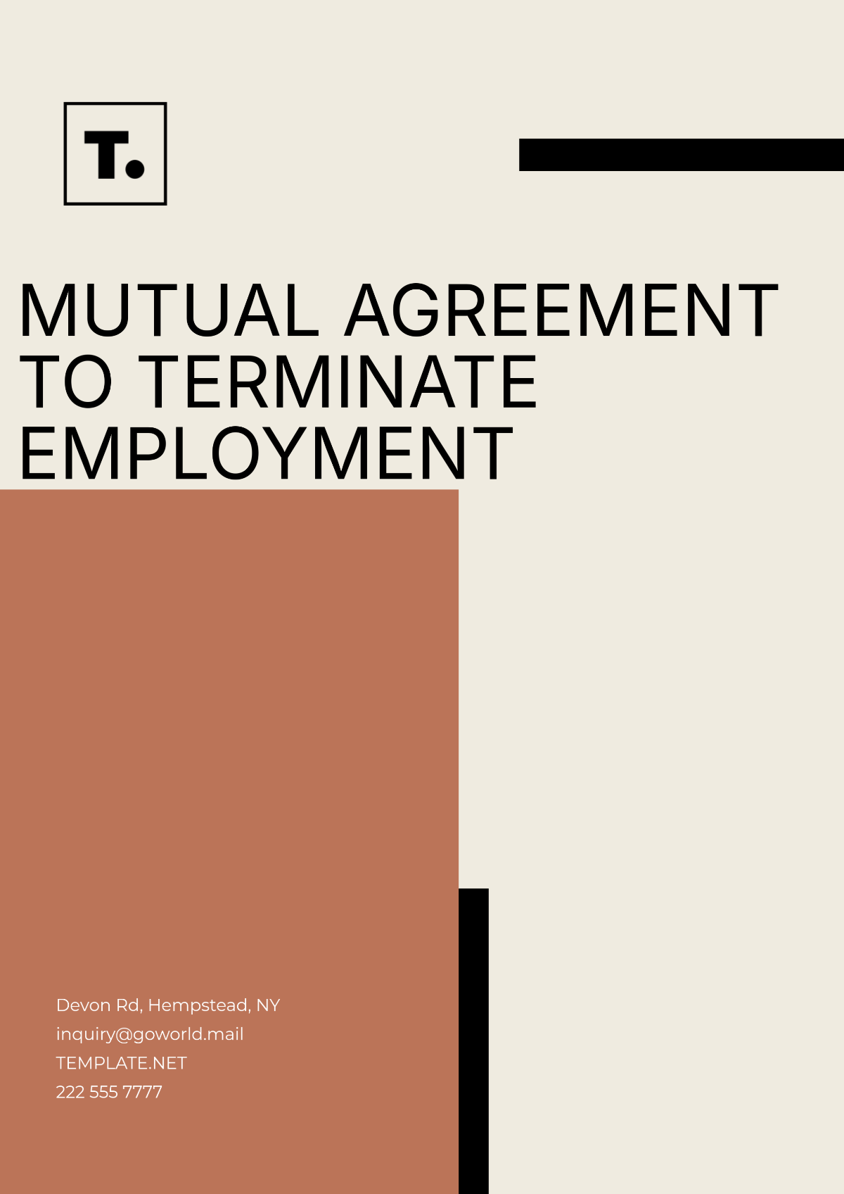 Mutual Agreement to Terminate Employment Template - Edit Online & Download