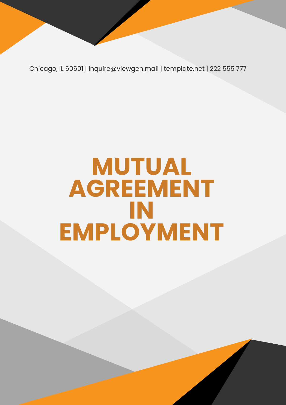 Mutual Agreement in Employment Template - Edit Online & Download