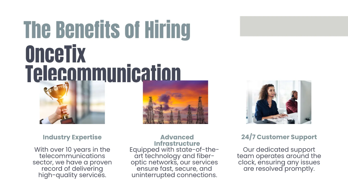 Free Telecommunication Presentation Template to Edit Online