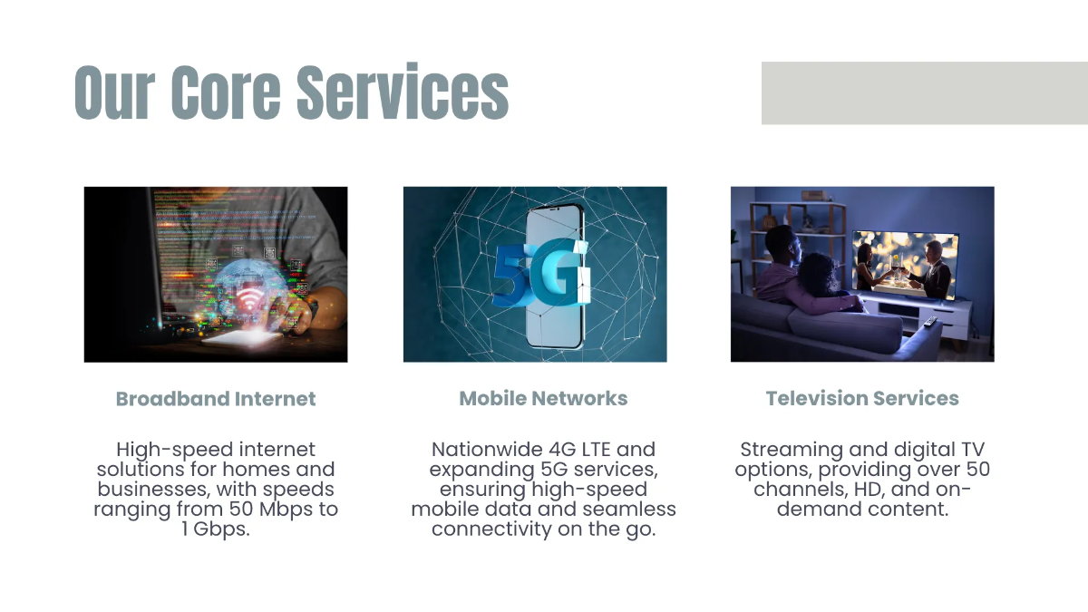 Free Telecommunication Presentation Template to Edit Online