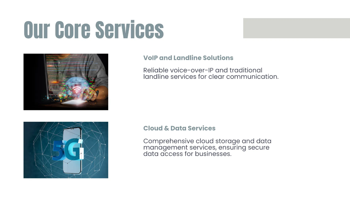 Free Telecommunication Presentation Template to Edit Online