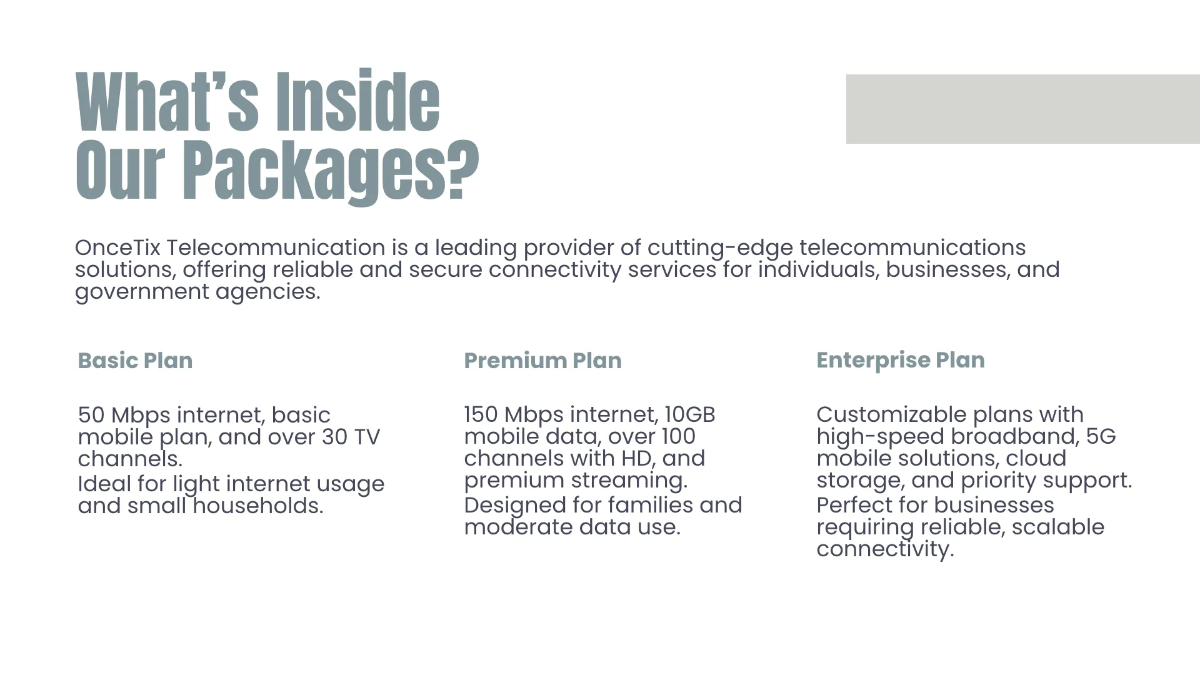 Free Telecommunication Presentation Template to Edit Online