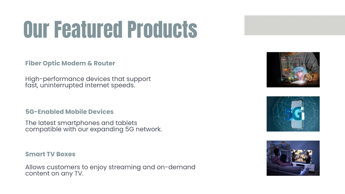 Free Telecommunication Presentation Template to Edit Online