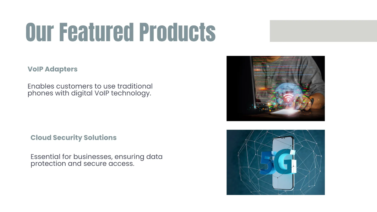 Free Telecommunication Presentation Template to Edit Online