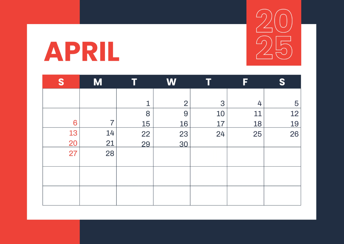 Free 2025 Wall Calendar Template to Edit Online