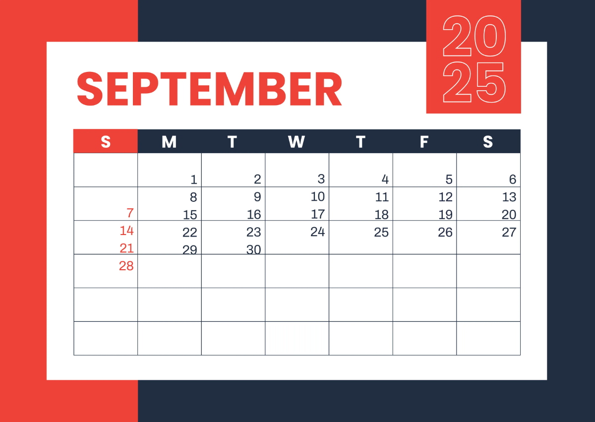 Free 2025 Wall Calendar Template to Edit Online