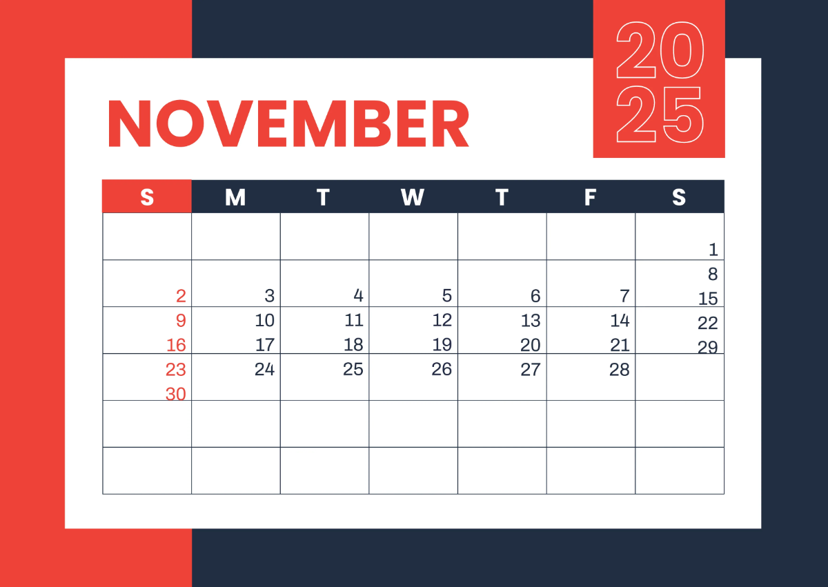 Free 2025 Wall Calendar Template to Edit Online