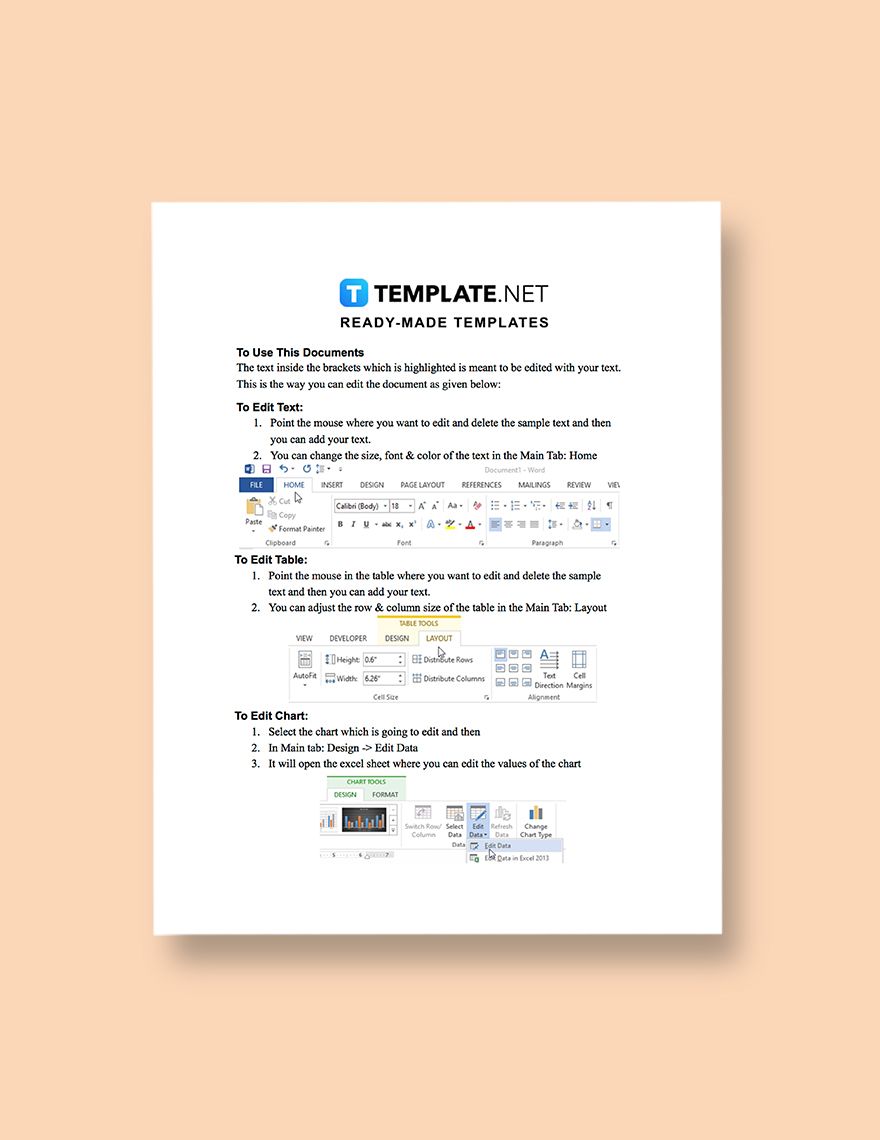 Software Notice Format Template