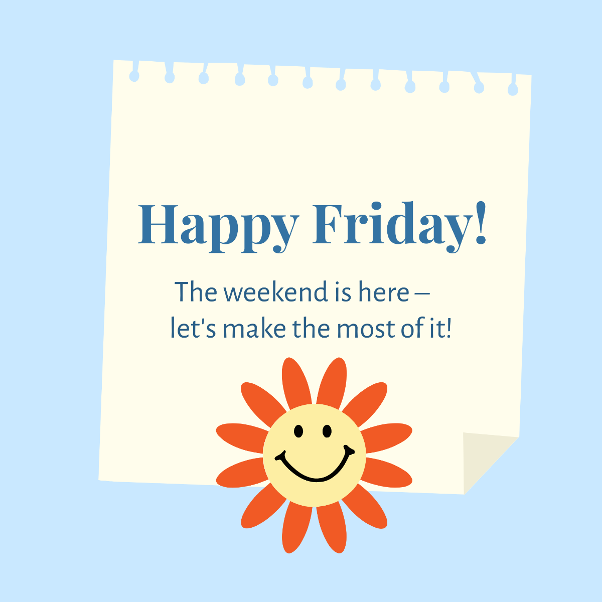 Happy Friday Post Template - Edit Online & Download