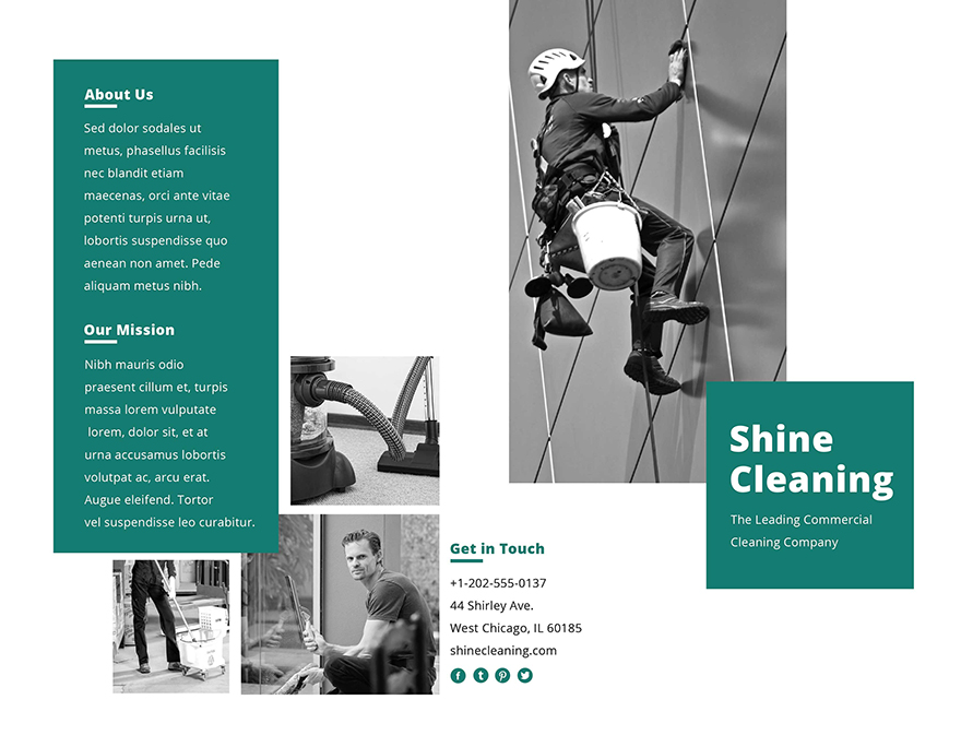 Cleaning Service Brochure Template