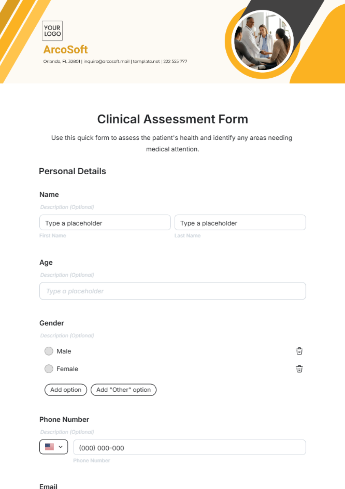 Clinical Assessment Form Template - Edit Online & Download