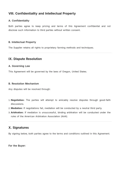 Free Procurement Agreement Template to Edit Online