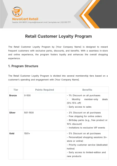 Free Retail Customer Loyalty Program Template to Edit Online